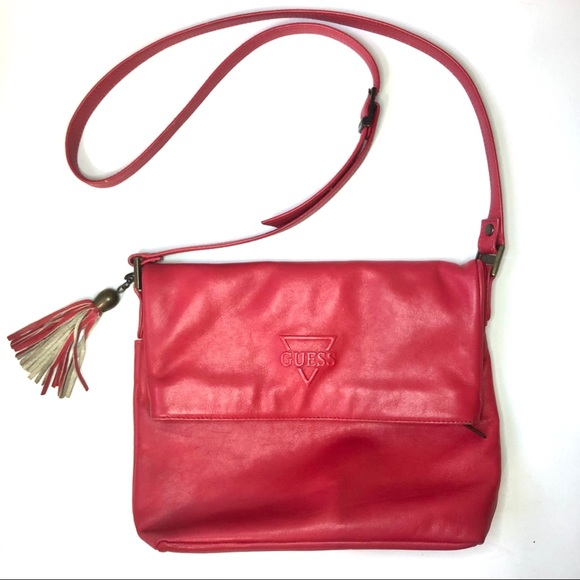 guess red crossbody bag
